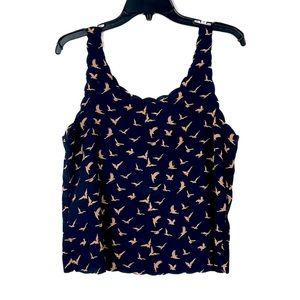 AX Paris crop black sparrow pint tank top